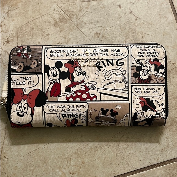 Kate Spade Comic Strip Wallet with Red and Black Accents - Picture 1 of 16